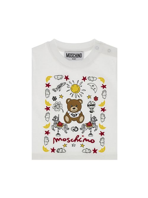 T-shirt, bambina, logata. MOSCHINO | MMM047 LAA2310101